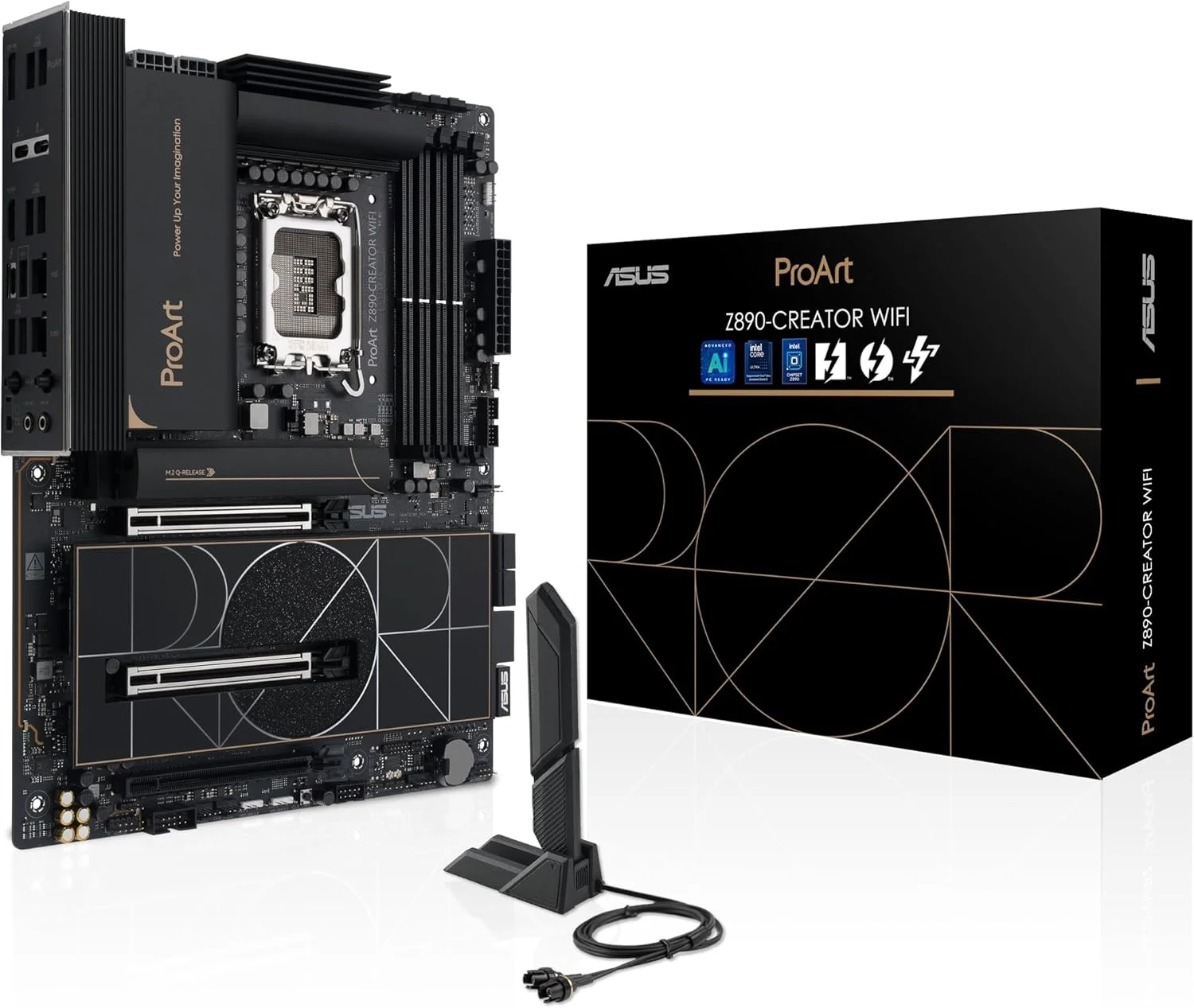 مادربرد ایسوس Proart Z890-Creator Wifi Intel Z890 Lga1851 Ddr5 9066 Hdmi 2Xthunderbolt 5 1Xusb4 5X M2 Usb3.2 Wifi 7، Thunderbolt 5، Asus Control Center Express