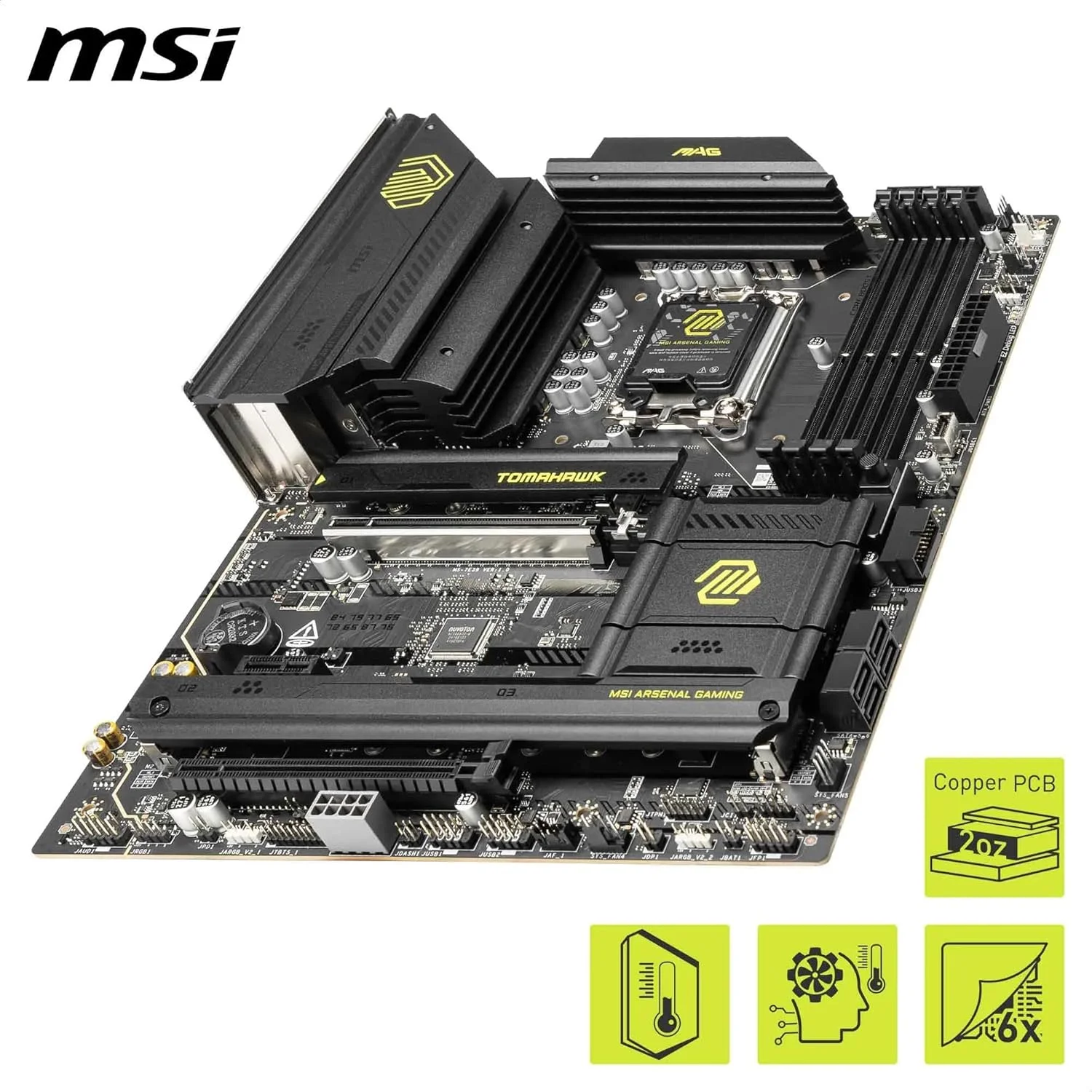 مادربرد MAG B860 Tomahawk WiFi، ATX - پشتیبانی از پردازنده های Intel Core Ultra (سری 2)، LGA 1851 - تقویت حافظه DDR5 9200+ MT/s OC، 1 x PCIe 5.0 x16، 1 x M.2 Gen5، 5G LAN، Wi-Fi 7 مادربرد MAG B860 Tomahawk WiFi، ATX - پشتیبانی از پردازنده های Intel Core Ultra (سری 2)، LGA 1851 - تقویت حافظه DDR5 9200+ MT/s OC، 1 x PCIe 5.0 x16، 1 x M.2 Gen5، 5G LAN، Wi-Fi 7