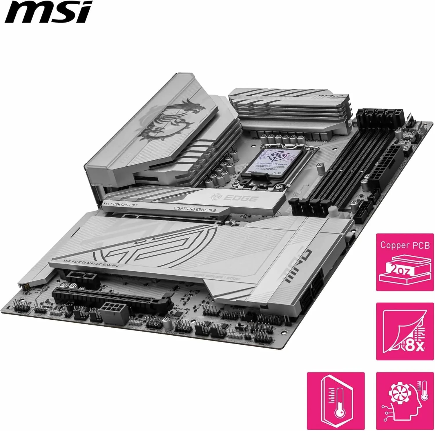 مادربرد MPG Z890 EDGE TI WIFI سوکت 1851 DDR5 9200MHZ(OC) USB 20Gbps 5xM.2 2xTB4 HDMI DISPLAY 5G LAN WIFI 7 ATX مادربرد MPG Z890 EDGE TI WIFI سوکت 1851 DDR5 9200MHZ(OC) USB 20Gbps 5xM.2 2xTB4 HDMI DISPLAY 5G LAN WIFI 7 ATX