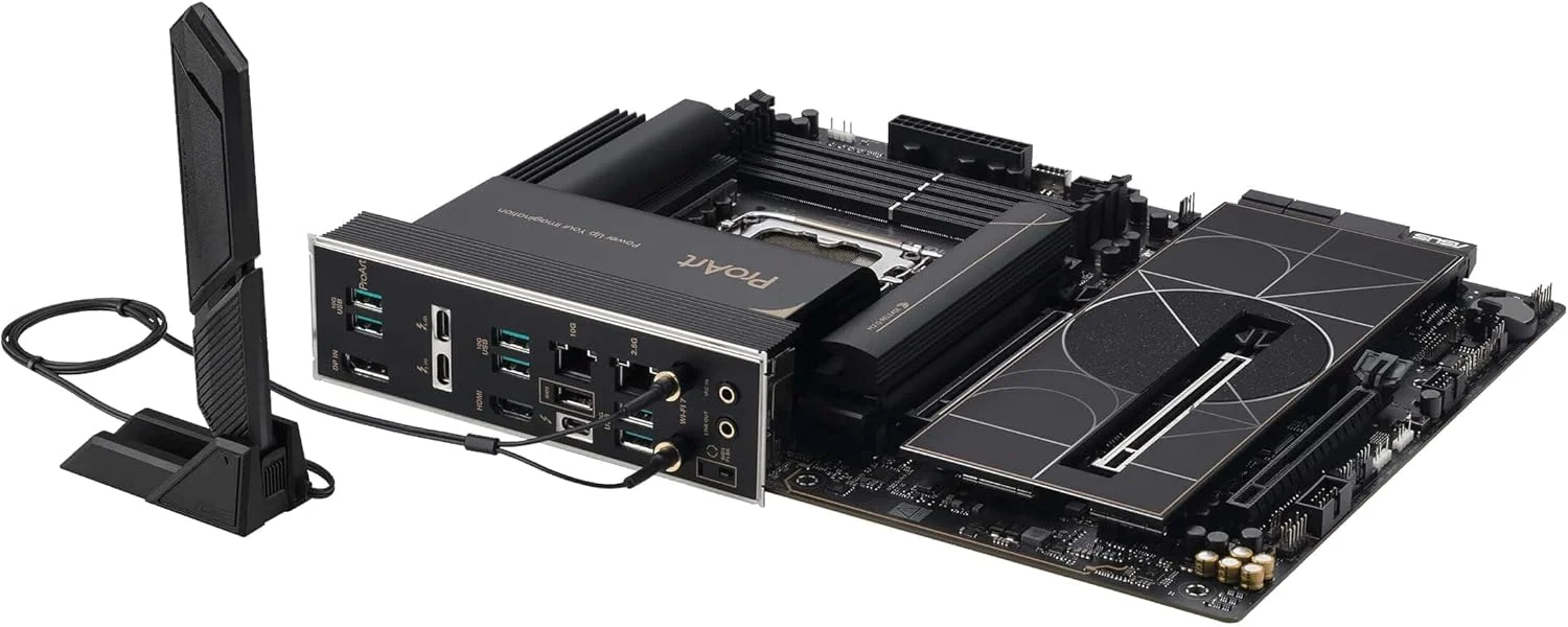 مادربرد ایسوس Proart Z890-Creator Wifi Intel Z890 Lga1851 Ddr5 9066 Hdmi 2Xthunderbolt 5 1Xusb4 5X M2 Usb3.2 Wifi 7، Thunderbolt 5، Asus Control Center Express