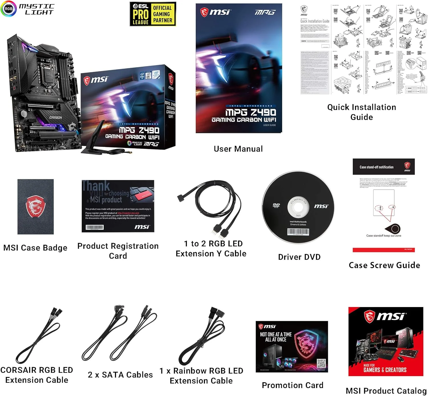 مادربرد گیمینگ MSI MPG Z490 Gaming Carbon WiFi، ATX، نسل دهم پردازنده Intel Core، سوکت LGA 1200، DDR4، SLI/CF، اسلات های M.2 دوگانه، USB 3.2 Gen 2، Wi-Fi 6، DP/HDMI، Mystic Light RGB، 7C73-001R مادربرد گیمینگ MSI MPG Z490 Gaming Carbon WiFi، ATX، نسل دهم پردازنده Intel Core، سوکت LGA 1200، DDR4، SLI/CF، اسلات های M.2 دوگانه، USB 3.2 Gen 2، Wi-Fi 6، DP/HDMI، Mystic Light RGB، 7C73-001R