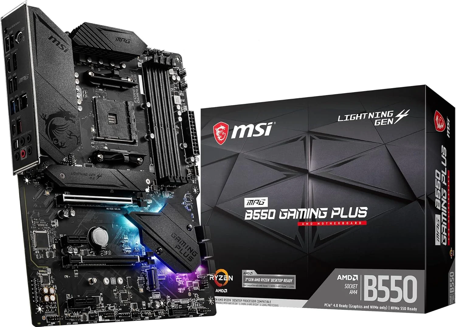 مادربرد ام اس آی MPG B550 GAMING PLUS/A ATX [چیپست AMD B550] پردازنده های سری Ryzen 5000 مدل MB5873