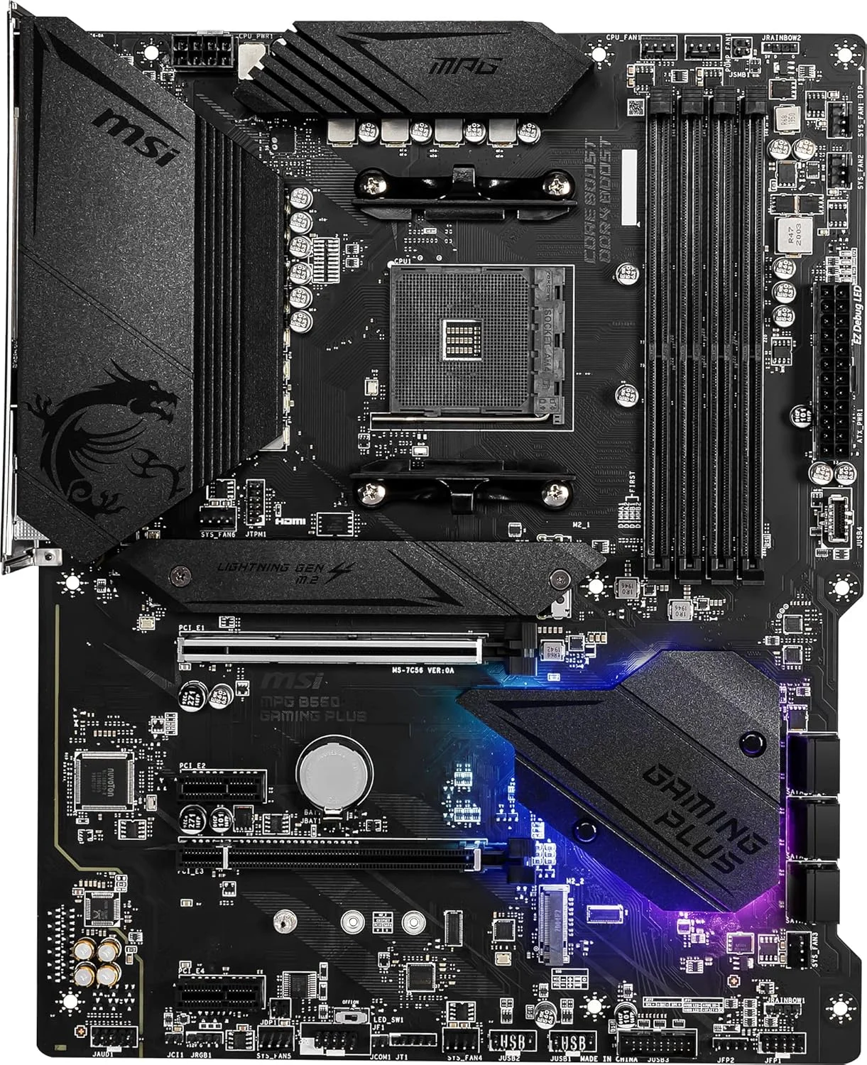 مادربرد ام اس آی MPG B550 GAMING PLUS/A ATX [چیپست AMD B550] پردازنده های سری Ryzen 5000 مدل MB5873