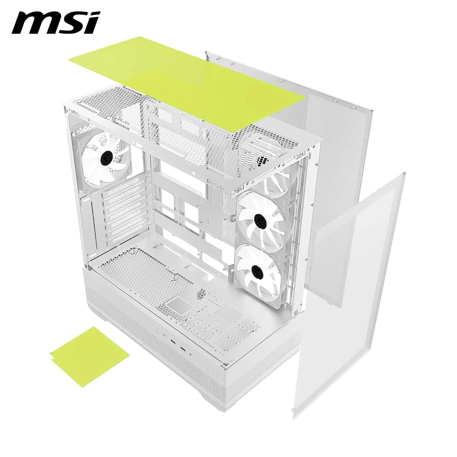 کیس کامپیوتر گیمینگ میدتاور MSI MAG PANO 110R PZ، پشتیبانی از کارت گرافیک تا طول 400 میلیمتر، فیلترهای گرد و غبار قابل جابجایی، USB 20Gbps (Type-C)، پشتیبانی از مادربرد ATX و Micro-ATX با اتصال پشتی - سفید کیس کامپیوتر گیمینگ میدتاور MSI MAG PANO 110R PZ، پشتیبانی از کارت گرافیک تا طول 400 میلیمتر، فیلترهای گرد و غبار قابل جابجایی، USB 20Gbps (Type-C)، پشتیبانی از مادربرد ATX و Micro-ATX با اتصال پشتی - سفید