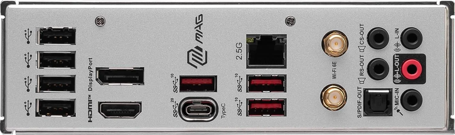 مادربرد گیمینگ MSI MAG B760M Mortar WiFi II (پشتیبانی از پردازنده‌های نسل 12/13/14 اینتل، LGA 1700، DDR5، PCIe 5.0، M.2، LAN 2.5 گیگابیتی، USB 3.2 Gen2، HDMI/DP، Wi-Fi 6E، بلوتوث 5.3، mATX)