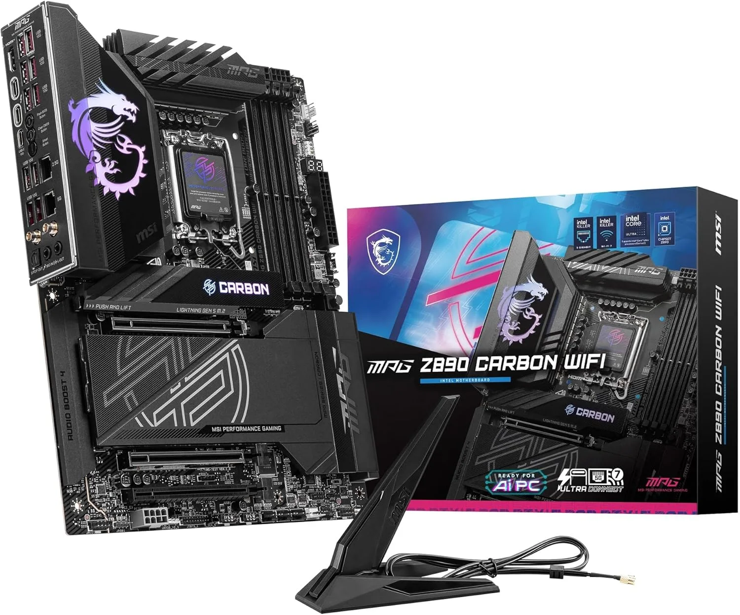 مادربرد MSI MPG Z890 CARBON WIFI با چیپست Z890 و فرم فاکتور ATX مدل MB6583