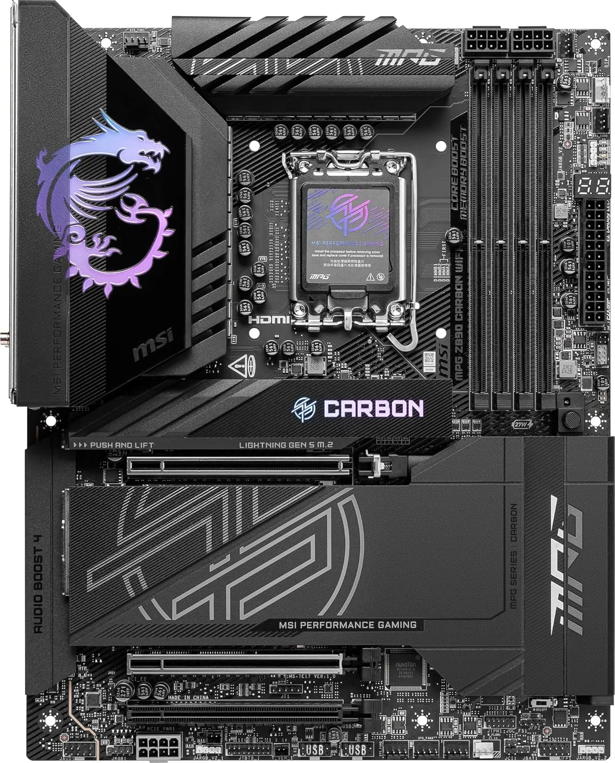 مادربرد MSI MPG Z890 CARBON WIFI با چیپست Z890 و فرم فاکتور ATX مدل MB6583