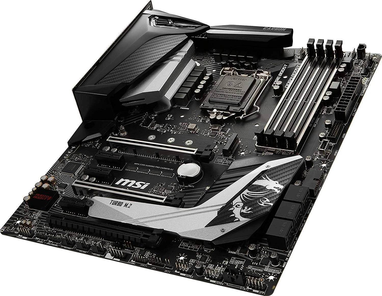 مادربرد گیمینگ MSI MPG Z390 Gaming PRO Carbon AC LGA1151 (نسل 8 و 9 اینتل) M.2 USB 3.1 Gen 2 DDR4 HDMI DP Wi-Fi SLI CFX ATX Z390 مادربرد گیمینگ MSI MPG Z390 Gaming PRO Carbon AC LGA1151 (نسل 8 و 9 اینتل) M.2 USB 3.1 Gen 2 DDR4 HDMI DP Wi-Fi SLI CFX ATX Z390