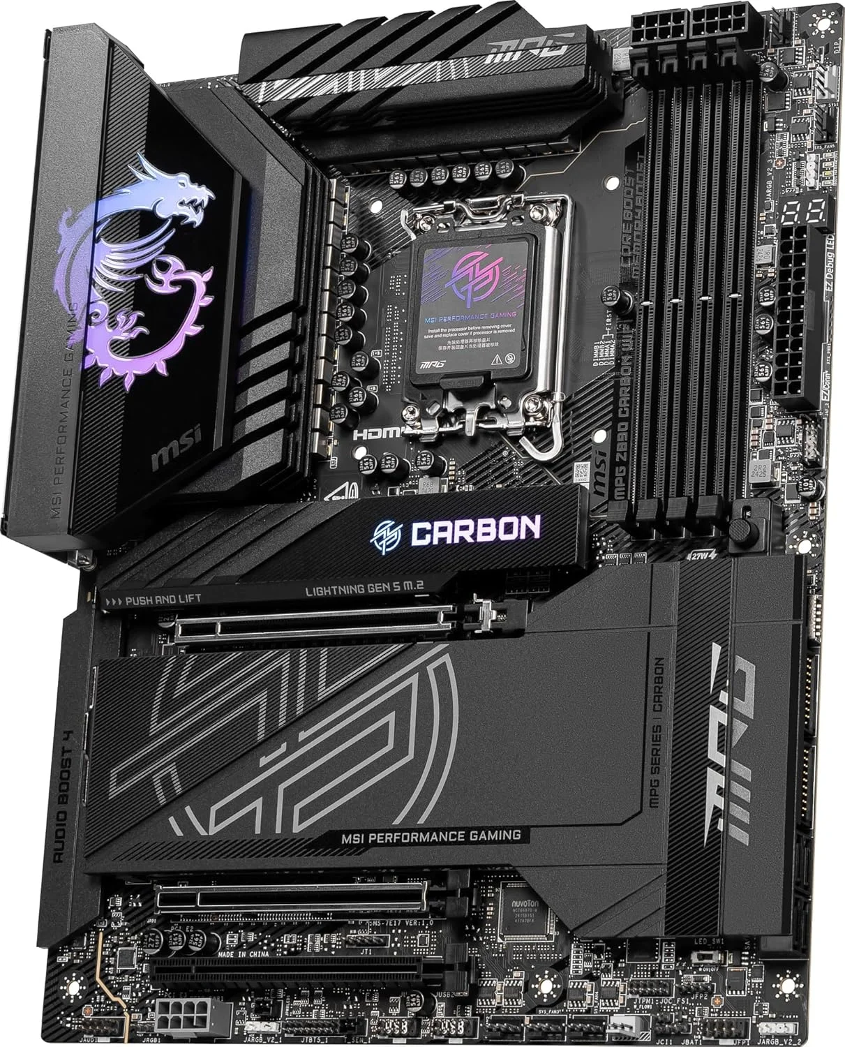 مادربرد MSI MPG Z890 CARBON WIFI با چیپست Z890 و فرم فاکتور ATX مدل MB6583
