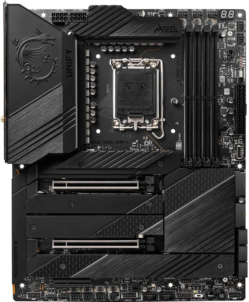 مادربرد گیمینگ MSI MEG Z690 Unify (ATX، نسل دوازدهم پردازنده Intel Core، سوکت LGA 1700، DDR5، PCIe 5، Dual 2.5G LAN، اسلات های M.2، Wi-Fi 6E)