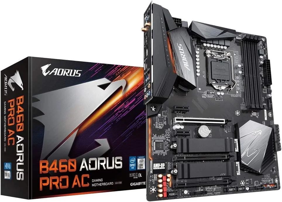مادربرد گیگابایت B460 AORUS PRO AC (LGA1200/Intel/B460/ATX/Dual M.2/SATA 6Gb/s/USB 3.2 Gen 2/Intel 802.11ac/2.5 GbE LAN/DDR4)