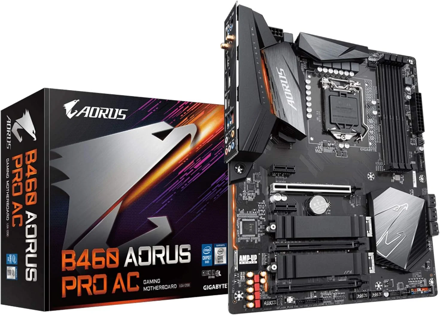مادربرد گیگابایت B460 AORUS PRO AC (LGA1200/Intel/B460/ATX/Dual M.2/SATA 6Gb/s/USB 3.2 Gen 2/Intel 802.11ac/2.5 GbE LAN/DDR4)