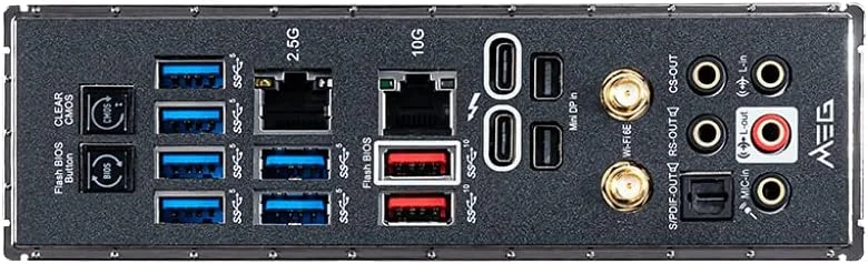 مادربرد گیمینگ ام اس آی MEG Z590 Godlike E-ATX - پشتیبانی از پردازنده های نسل 11 اینتل Core، LGA 1200 - OLED، RGB، VRM 20 فاز 90A، DDR4 Boost (5600 مگاهرتز/OC)، 2 X PCIe 4.0 X16، 4 X M.2 Gen4/3 X4، Wi-Fi 6E
