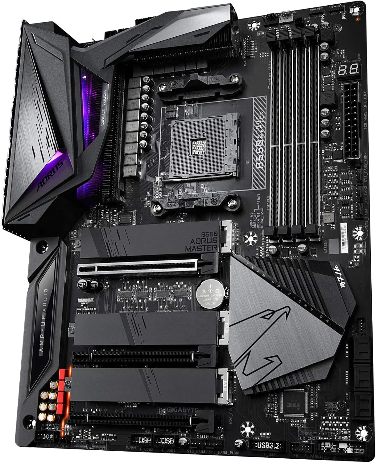 مادربرد گیمینگ GIGABYTE B550 AORUS Master (AM4 AMD/B550/ATX/Triple M.2/SATA 6Gb/s/USB 3.2 Gen 2/WIFI 6/Realtek ALC1220-Vb/هیت سینک Fins-Array/RGB Fusion 2.0/DDR4) مادربرد گیمینگ GIGABYTE B550 AORUS Master (AM4 AMD/B550/ATX/Triple M.2/SATA 6Gb/s/USB 3.2 Gen 2/WIFI 6/Realtek ALC1220-Vb/هیت سینک Fins-Array/RGB Fusion 2.0/DDR4)