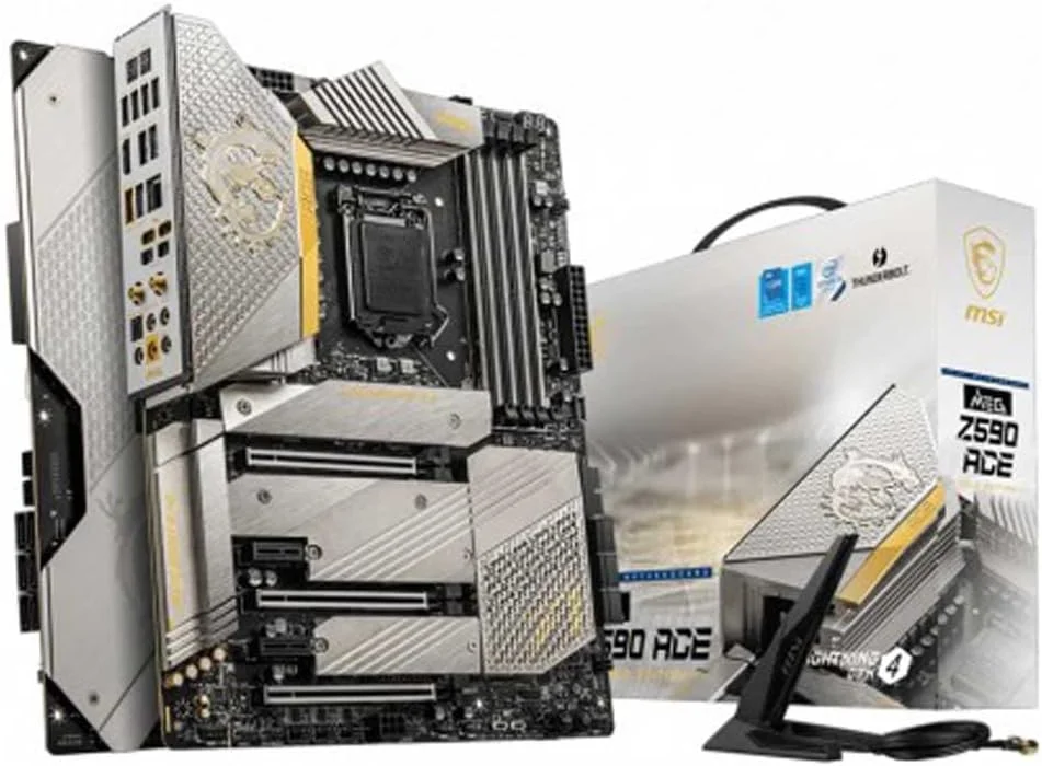 مادربرد گیمینگ MSI MEG Z590 ACE Gold Edition LGA 1200 Socket DDR4 ATX، طلایی