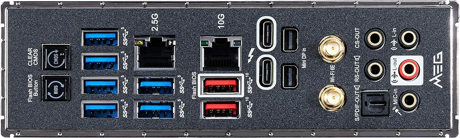 مادربرد گیمینگ ام اس آی MEG Z590 Godlike E-ATX - پشتیبانی از پردازنده های نسل 11 اینتل Core، LGA 1200 - OLED، RGB، VRM 20 فاز 90A، DDR4 Boost (5600 مگاهرتز/OC)، 2 X PCIe 4.0 X16، 4 X M.2 Gen4/3 X4، Wi-Fi 6E