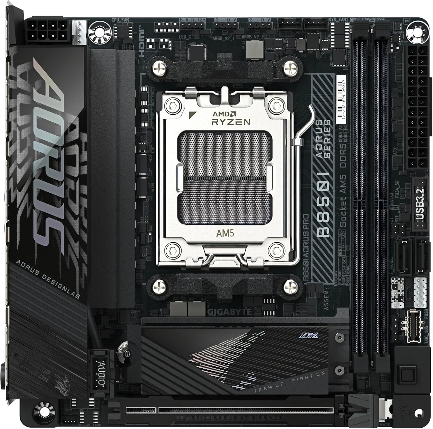 مادربرد GIGABYTE B850I AORUS PRO - پشتیبانی از پردازندههای AMD Ryzen سری 9000، VRM دیجیتال 8+2+1 فاز، تا 8400 مگاهرتز DDR5 (OC)، 1xPCIe 5.0 + 1xPCIe 4.0 M.2، 2.5LAN، WiFi 7، USB 3.2 Gen 2 مادربرد GIGABYTE B850I AORUS PRO - پشتیبانی از پردازندههای AMD Ryzen سری 9000، VRM دیجیتال 8+2+1 فاز، تا 8400 مگاهرتز DDR5 (OC)، 1xPCIe 5.0 + 1xPCIe 4.0 M.2، 2.5LAN، WiFi 7، USB 3.2 Gen 2