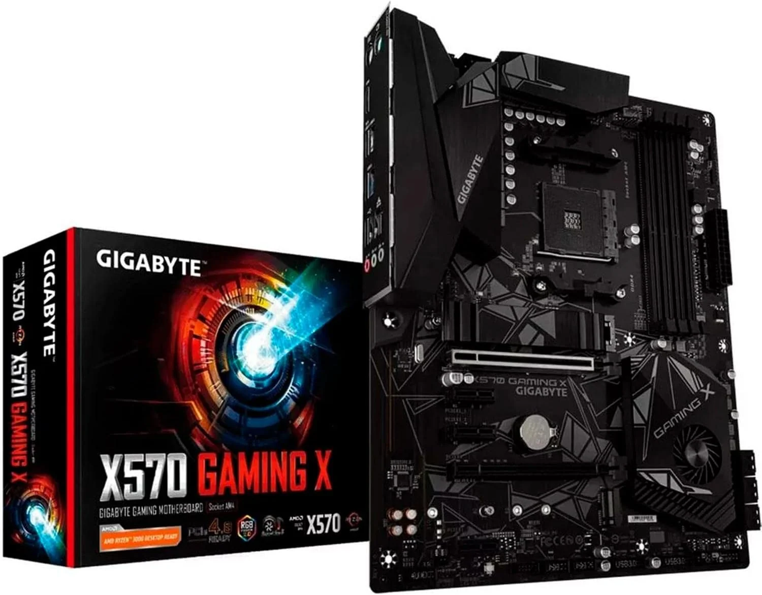 مادربرد گیمینگ گیگابایت X570 Gaming X (AMD Ryzen 3000/X570/ATX/PCIe4.0/DDR4/USB3.1/Realtek ALC887/HDMI 2.0B/RGB Fusion 2.0/Realtek GbE 8118 LAN)