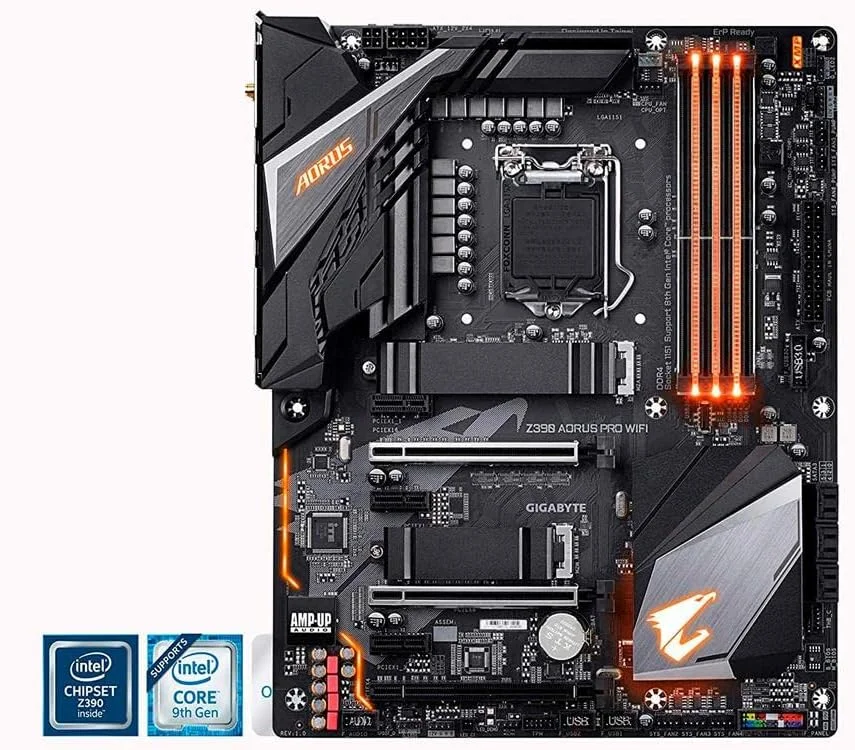 مادربرد گیمینگ GIGABYTE Z390 AORUS PRO Wi-Fi (Intel LGA1151/Z390/ATX/2xM.2 Thermal Guard/Onboard AC Wi-Fi/RGB Fusion) مادربرد گیمینگ GIGABYTE Z390 AORUS PRO Wi-Fi (Intel LGA1151/Z390/ATX/2xM.2 Thermal Guard/Onboard AC Wi-Fi/RGB Fusion)