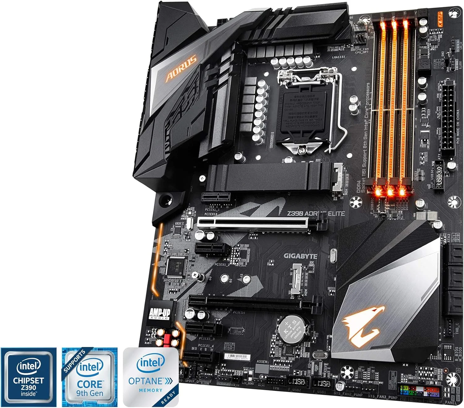 مادربرد گیگابایت Z390 AORUS ELITE (Intel LGA1151/Z390/ATX/2xM.2/Realtek ALC1220/RGB Fusion/Gaming Motherboard) مادربرد گیگابایت Z390 AORUS ELITE (Intel LGA1151/Z390/ATX/2xM.2/Realtek ALC1220/RGB Fusion/Gaming Motherboard)