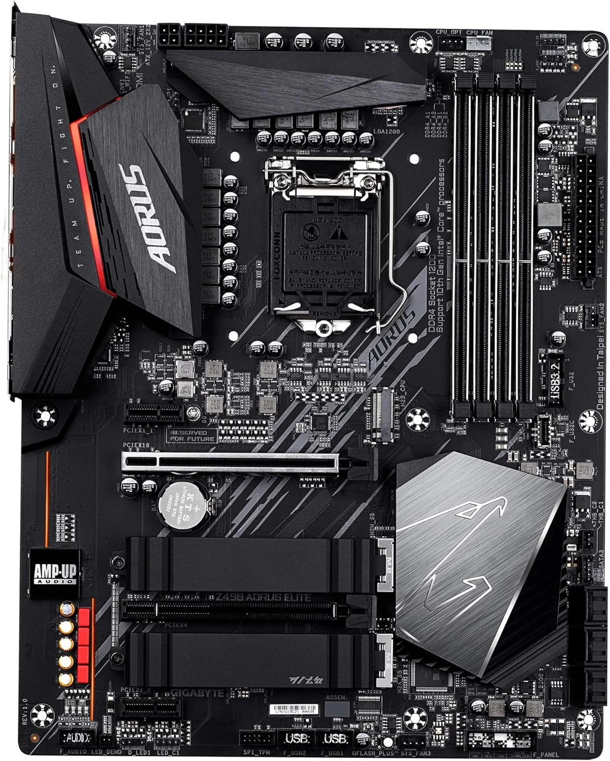 مادربرد گیمینگ GIGABYTE Z490 AORUS Elite (Intel LGA1200/Z490/ATX/2xM.2/Realtek ALC1200/SATA 6Gb/s/USB 3.2 Gen 2/2.5 GbE LAN/RGB Fusion) مادربرد گیمینگ GIGABYTE Z490 AORUS Elite (Intel LGA1200/Z490/ATX/2xM.2/Realtek ALC1200/SATA 6Gb/s/USB 3.2 Gen 2/2.5 GbE LAN/RGB Fusion)