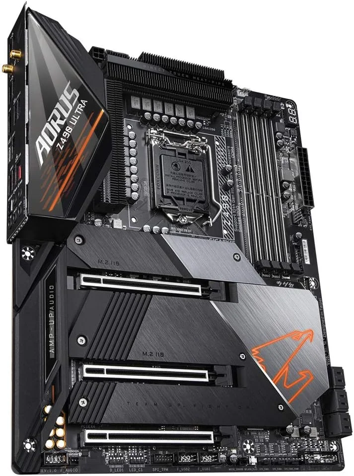 مادربرد گیگابایت Z490 AORUS Ultra Intel LGA 1200 ATX (طراحی VRM دیجیتال 12+1 فاز مستقیم، WiFi 6 802.11ax، LAN 2.5 GbE، RGB Fusion 2.0، USB 3.2 Gen 2، USB Type-C)