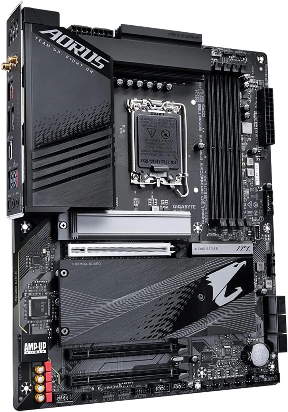 مادربرد گیمینگ GIGABYTE Z690 AORUS Elite AX (LGA 1700/ Intel Z690/ ATX/ DDR5/ Quad M.2/ PCIe 5.0/ USB 3.2 Gen2X2 Type-C/WiFi 6/2.5GbE LAN)