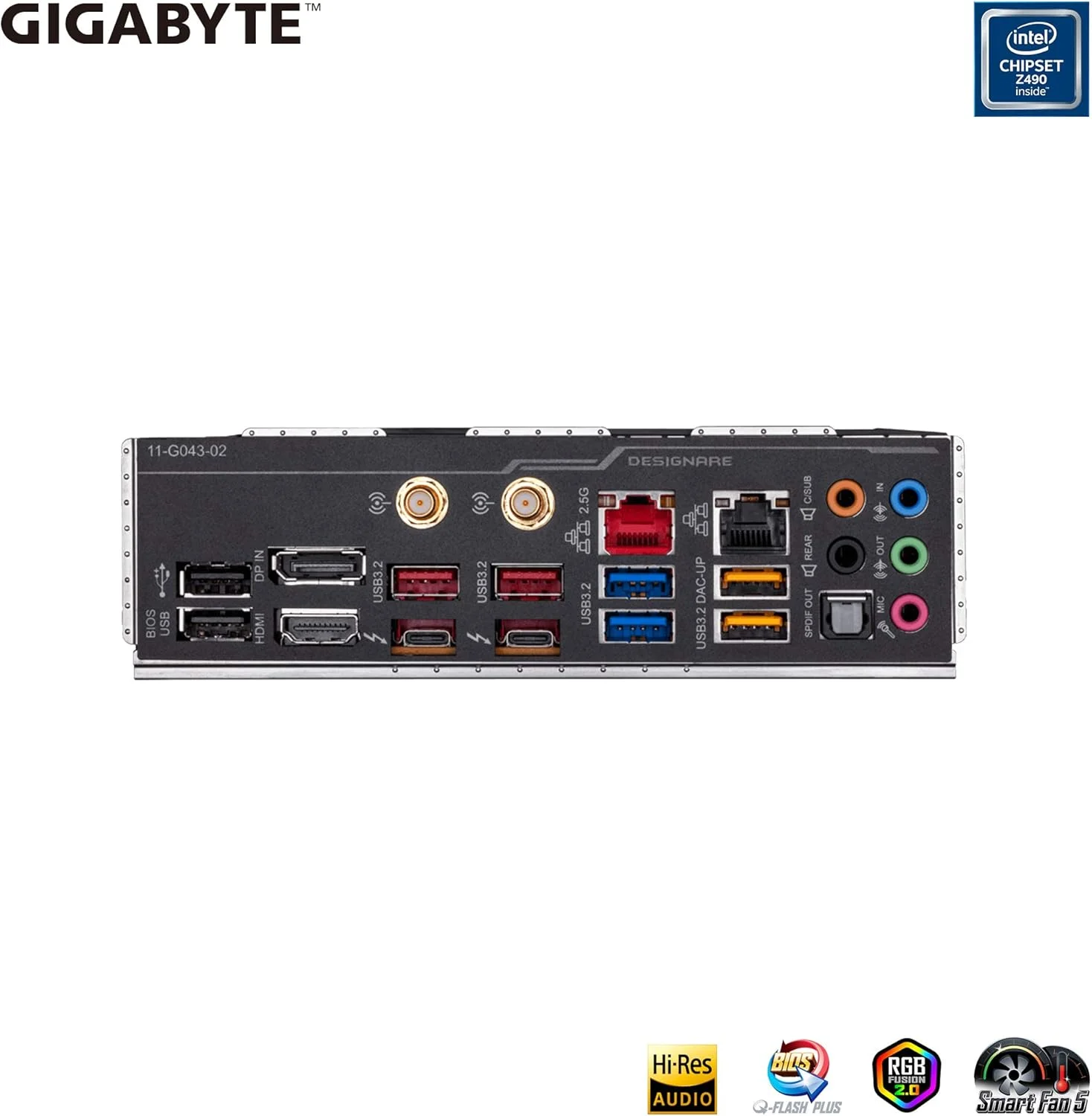 مادربرد GIGABYTE Z490 Vision D (Intel LGA1200/Z490/ATX/3xM.2/Dual Thunderbolt 3/SATA 6Gb/s/USB 3.2 Gen 2/Intel WiFi 6/Direct 12 Phase Digital Power/Intel 2.5G LAN) مادربرد GIGABYTE Z490 Vision D (Intel LGA1200/Z490/ATX/3xM.2/Dual Thunderbolt 3/SATA 6Gb/s/USB 3.2 Gen 2/Intel WiFi 6/Direct 12 Phase Digital Power/Intel 2.5G LAN)