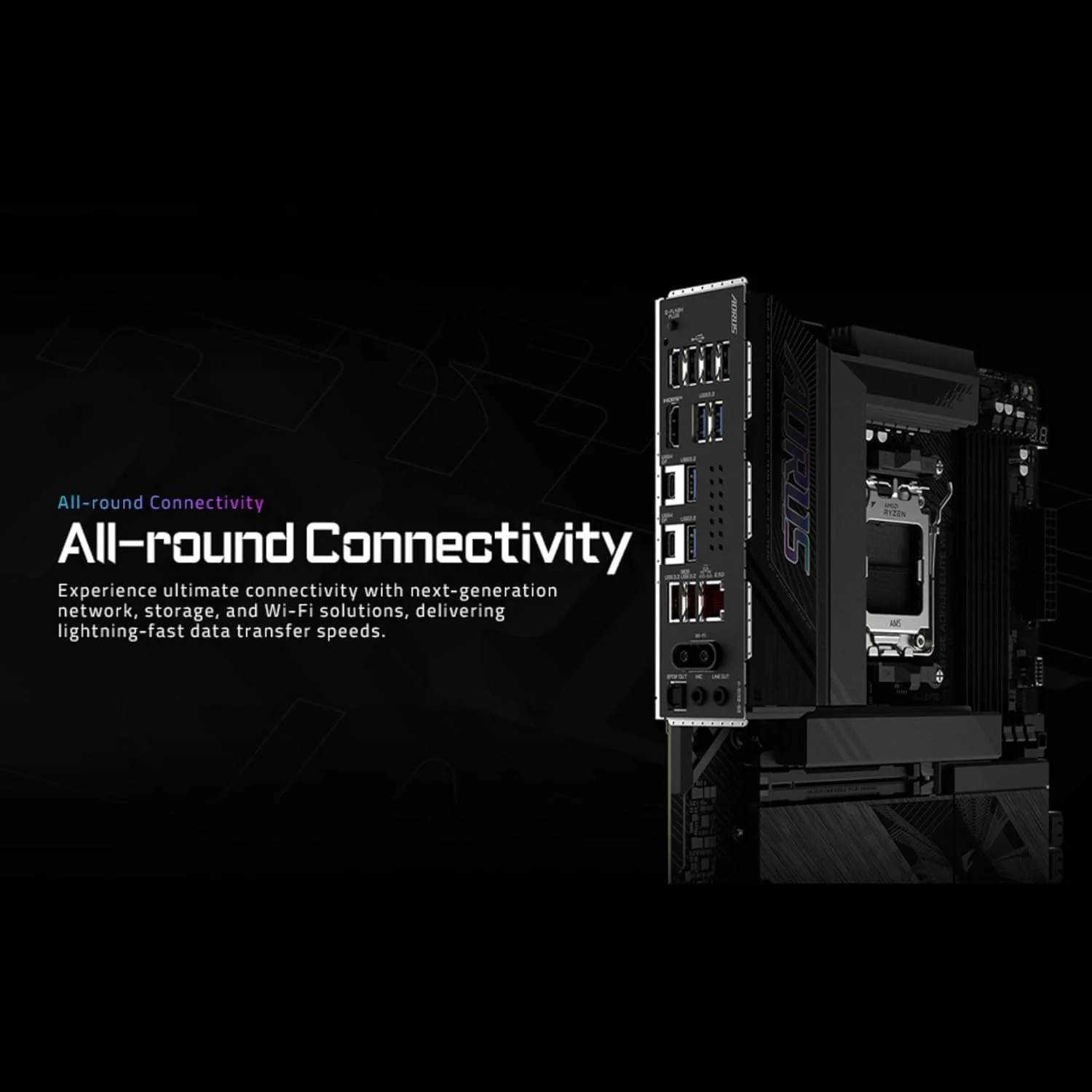 پردازنده مرکزی AMD Ryzen 7 9800X3D به همراه مادربرد GIGABYTE X870E AORUS Elite WIFI7 AM5 (ATX، DDR5، 4X M.2، PCIe 5.0، USB4)