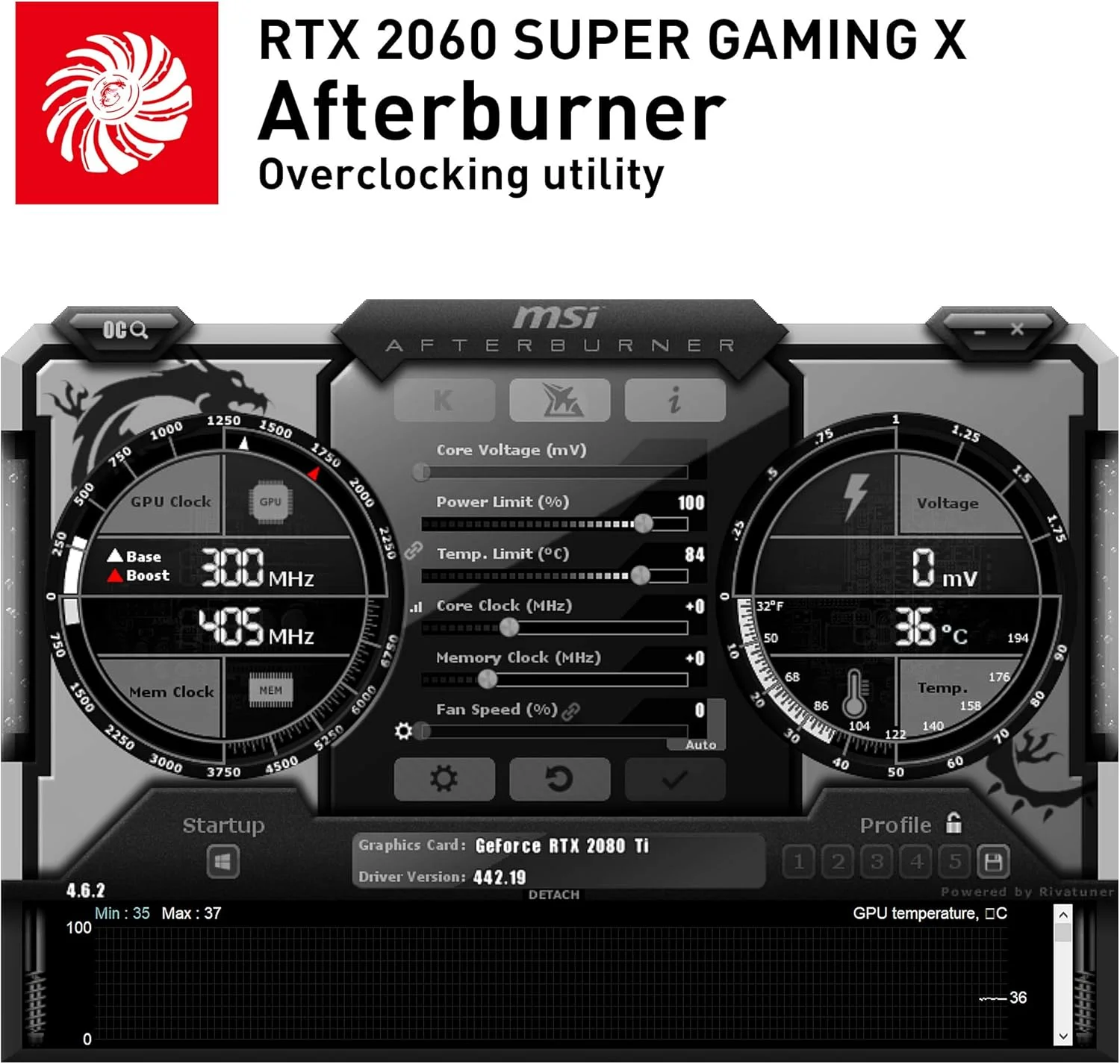 کارت گرافیک MSI Gaming GeForce RTX 2060 Super 8GB GDRR6 256-bit HDMI/DP G-SYNC Turing Architecture Overclocked (RTX 2060 Super Gaming X)
