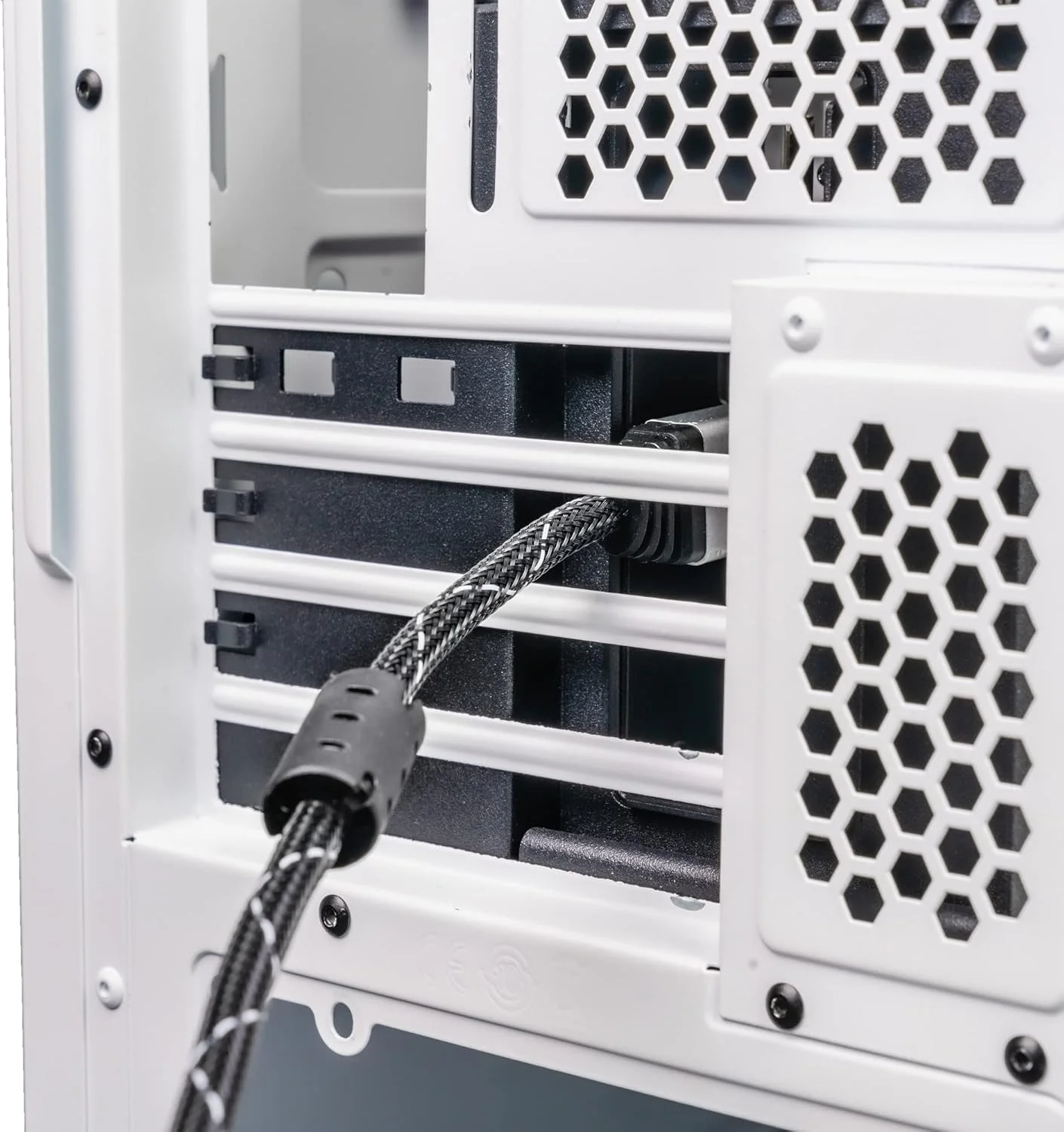کیت نگهدارنده عمودی کارت گرافیک کولر مستر V3، برای کیس های E-ATX/ATX/mATX و دستگاه های PCI-E 4.0، پشتیبانی ماژولار قابل تنظیم کارت گرافیک، براکت فولادی SGCC ضخیم، شامل کابل رایزر 165 میلی متری - مشکی