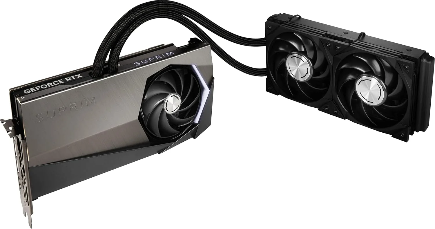 کارت گرافیک MSI Gaming GeForce RTX 4090 24GB GDRR6X 384-Bit HDMI/DP Nvlink Torx Fan 5 Ada Lovelace Architecture Liquid Cool OC (RTX 4090 SUPRIM Liquid X 24G)
