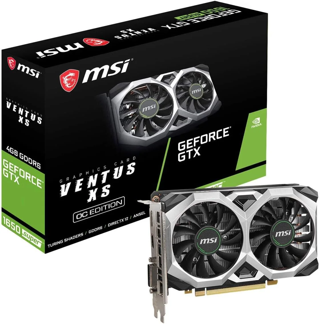 کارت گرافیک گیمینگ MSI GeForce GTX 1650 Super Ventus XS OC - مشکی (912-V809-3294) کارت گرافیک گیمینگ MSI GeForce GTX 1650 Super Ventus XS OC - مشکی (912-V809-3294)