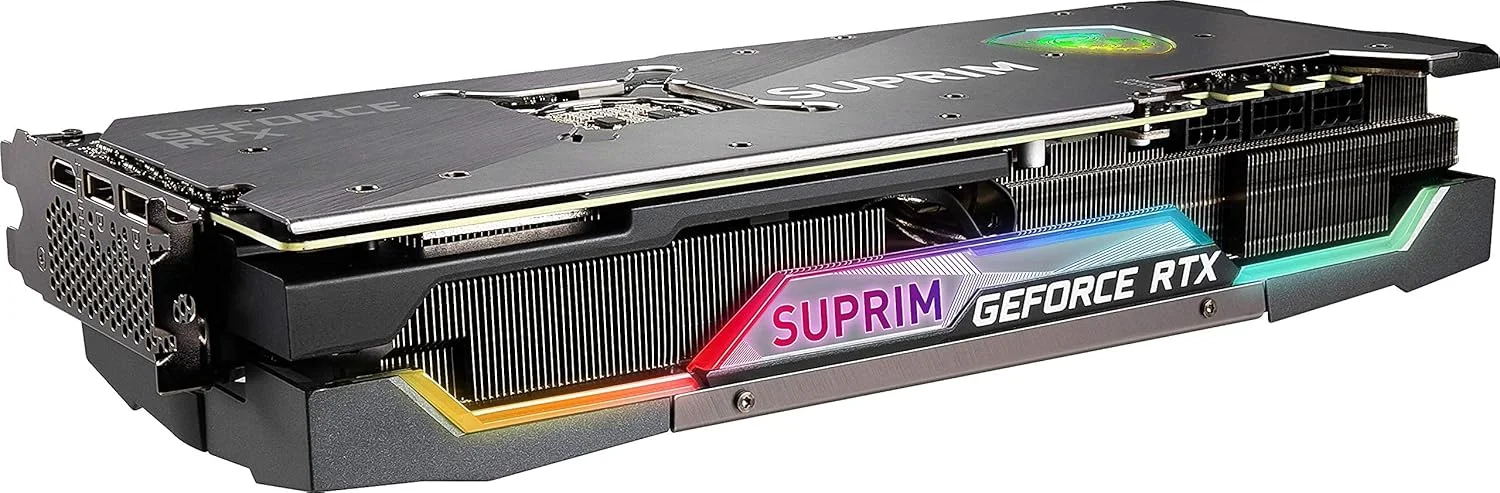 کارت گرافیک MSI Gaming NVIDIA GeForce RTX 3080 LHR 10GB GDRR6X 320-Bit HDMI/DP Nvlink Torx Fan 4 RGB Ampere Architecture (RTX Suprim X 10G LHR) (بازسازی شده)