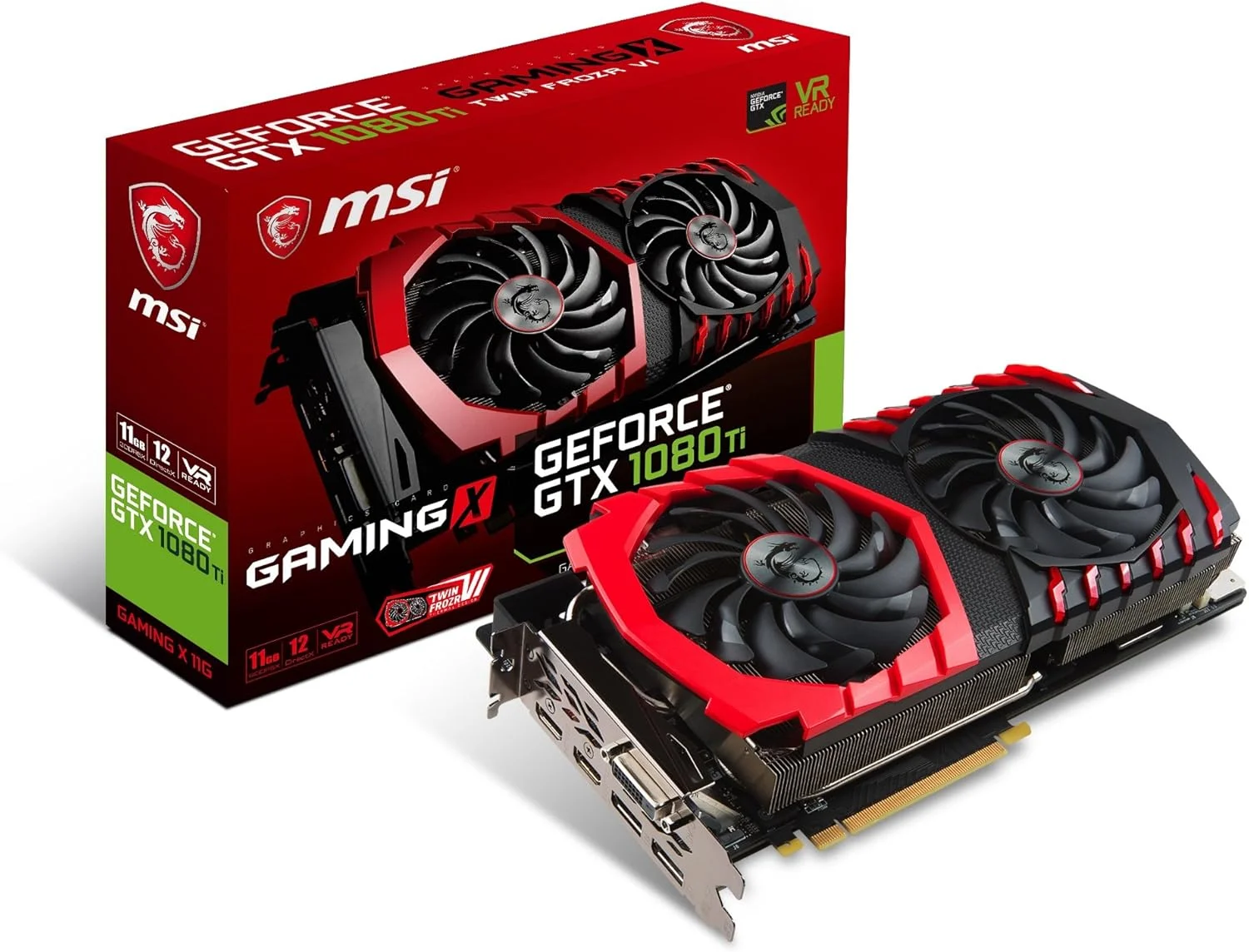 کارت گرافیک MSI GTX 1080 TI GAMING X 11GB GDDR5X / 11124 MHz (حالت OC) / PCI Express x16 3.0 | 912-V360-002 912-V360-001