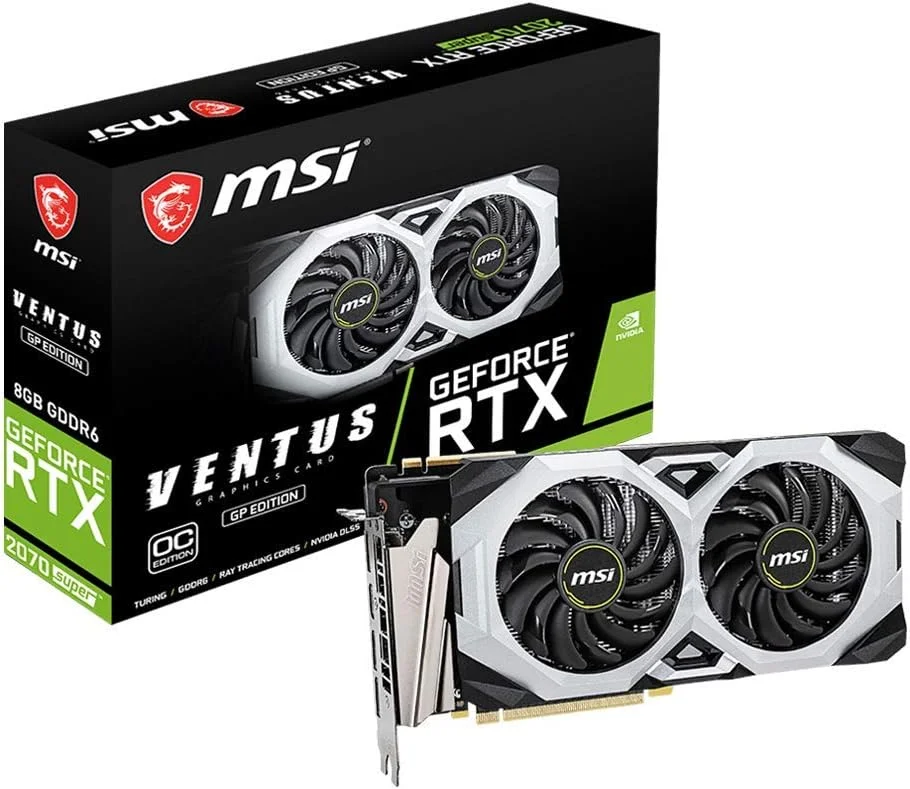 کارت گرافیک MSI Gaming GeForce RTX 2070 Super 8GB GDRR6 256-bit HDMI/DP NVLink Torx Fan Turing Architecture Overclocked G-SYNC (RTX 2070 SUPER VENTUS GP OC)