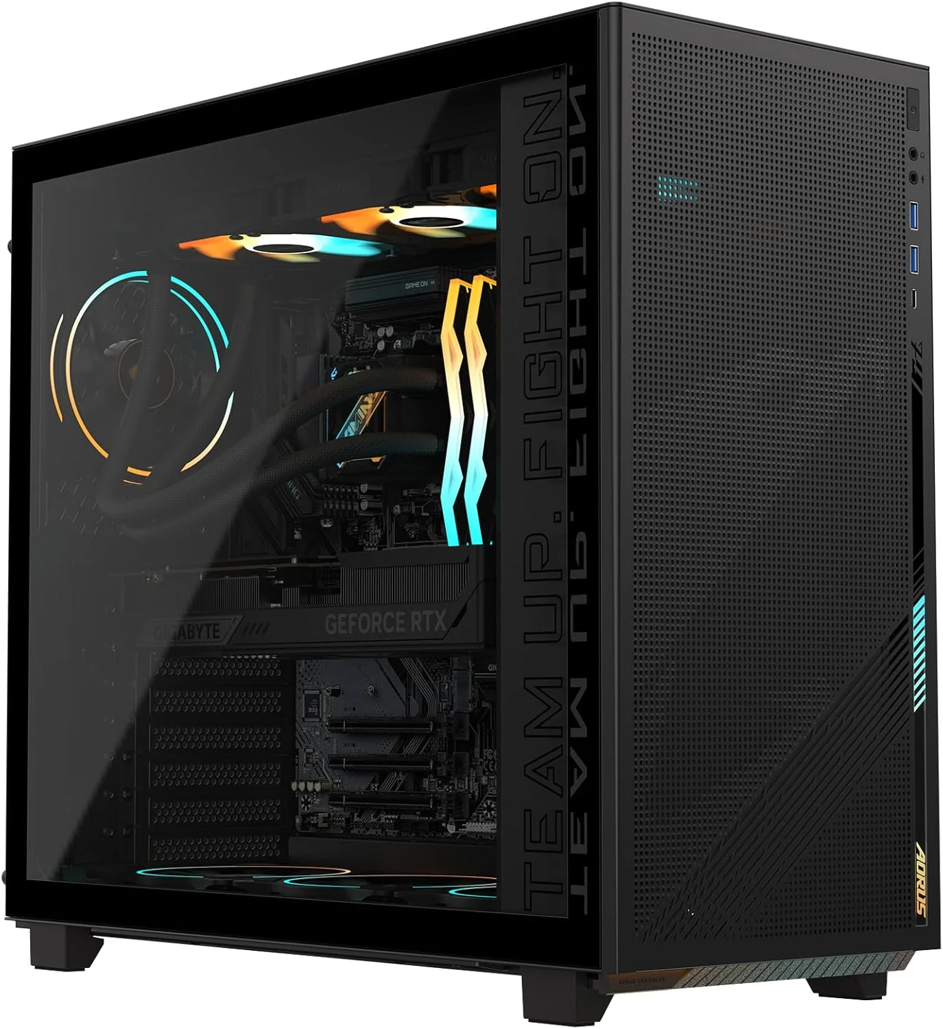 کامپیوتر گیمینگ دسکتاپ GIGABYTE AORUS، AMD Ryzen 7 9700X، GIGABYTE RTX 5070 Ti، 32 گیگابایت DDR5، 2 ترابایت SSD، ویندوز 11، AORUS Prime 5 AP5A7N7T-5000