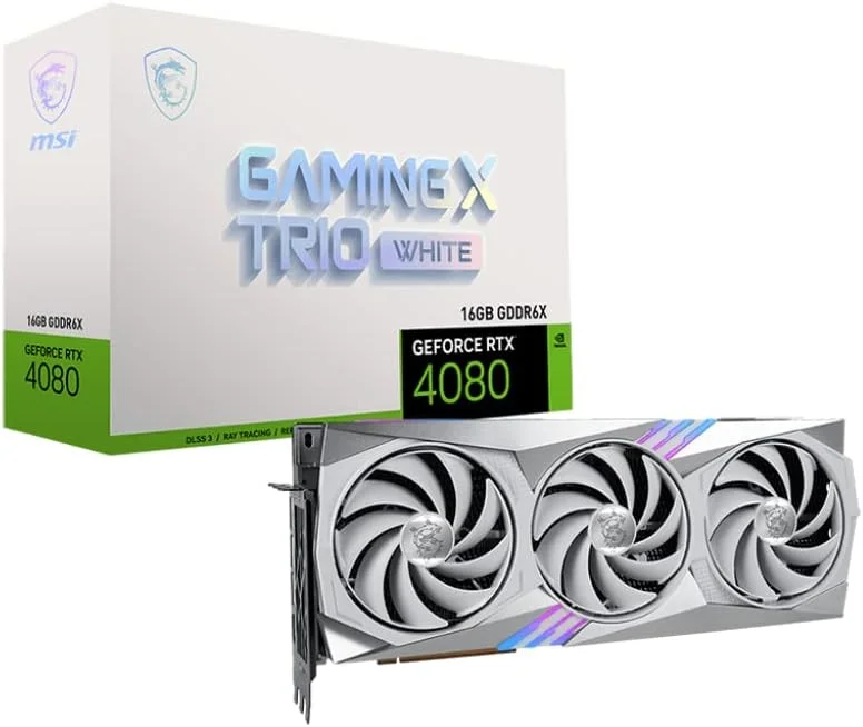 کارت گرافیک MSI Gaming GeForce RTX 4080 16GB GDRR6X 384-Bit HDMI/DP Nvlink Tri-Frozr 3 Ada Lovelace Architecture (RTX 4080 16GB Gaming X Trio White)