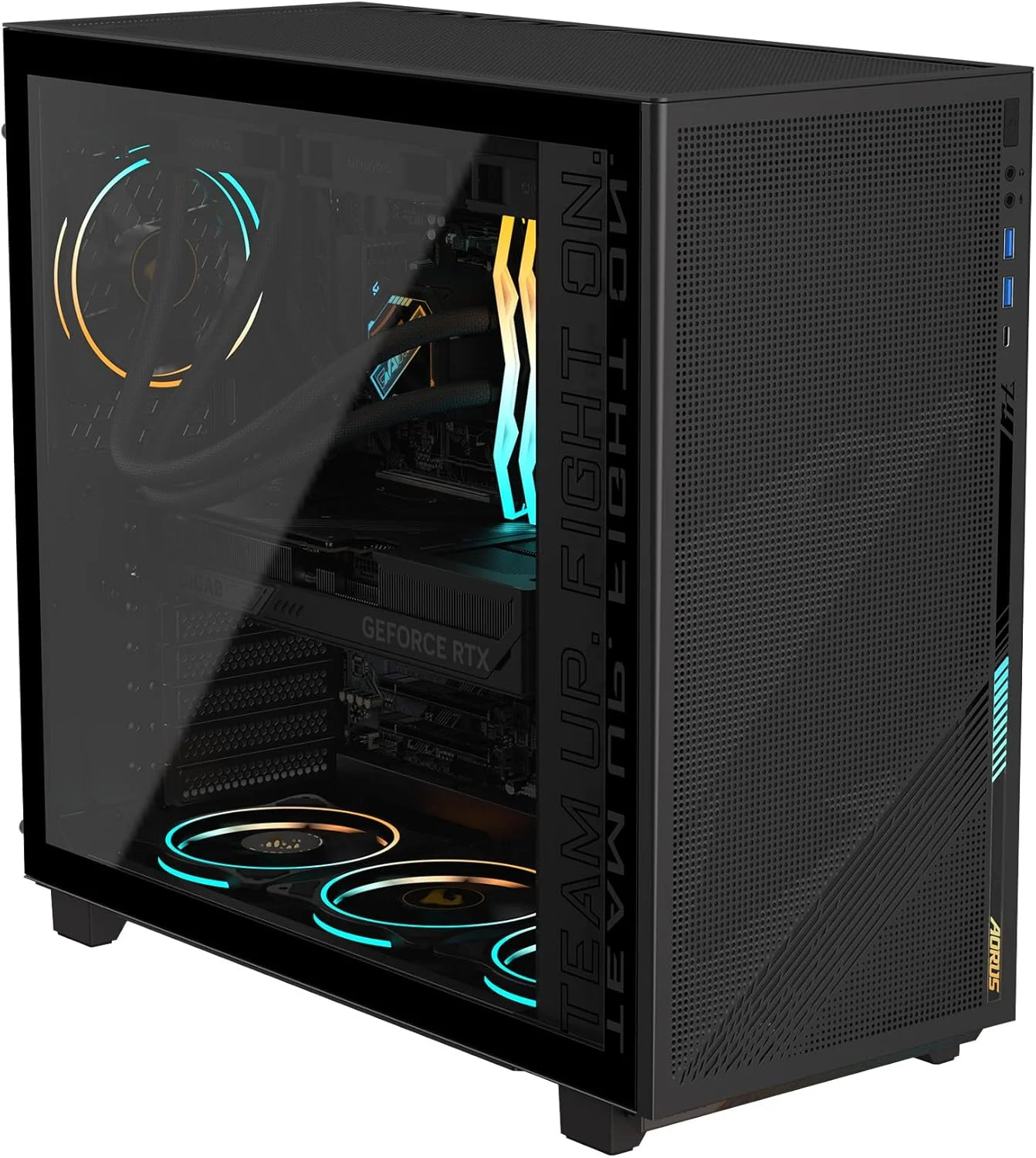 کامپیوتر گیمینگ دسکتاپ GIGABYTE AORUS، AMD Ryzen 7 9700X، GIGABYTE RTX 5070 Ti، 32 گیگابایت DDR5، 2 ترابایت SSD، ویندوز 11، AORUS Prime 5 AP5A7N7T-5000