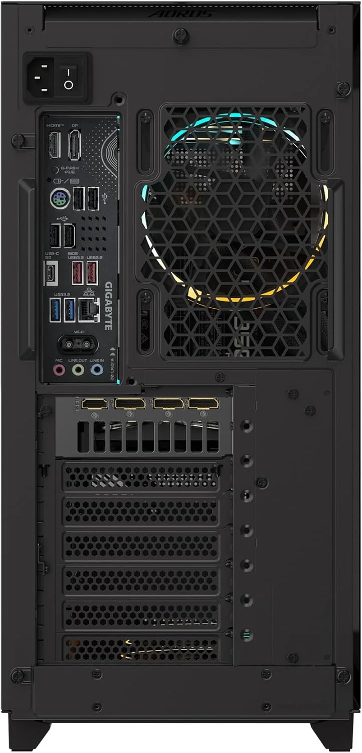 کامپیوتر گیمینگ دسکتاپ GIGABYTE AORUS، AMD Ryzen 7 9700X، GIGABYTE RTX 5070 Ti، 32 گیگابایت DDR5، 2 ترابایت SSD، ویندوز 11، AORUS Prime 5 AP5A7N7T-5000