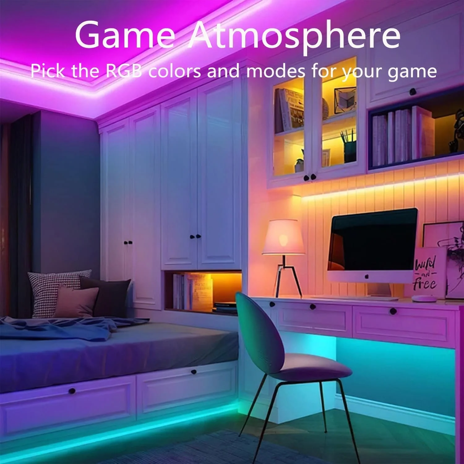 چراغ های نئون طنابی هوشمند Boolygo [2M/6.5Ft] - نوار LED ضد آب IP67 با کنترل از طریق برنامه/کنترل از راه دور | همگام سازی موسیقی برای اتاق خواب/پاسیو/مهمانی (رنگی، 2 متر/ 6.5 فوت)