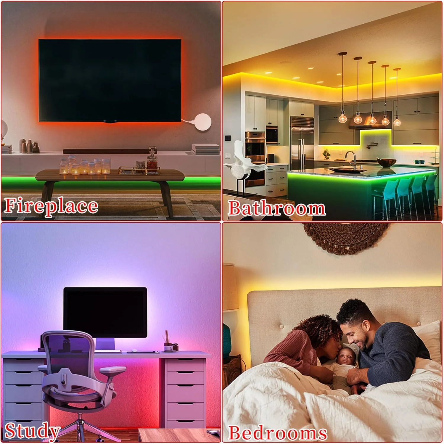 نوار چراغ LED هوشمند برای اتاق خواب، نوار چراغ های LED RGB 5 متری با ریموت کنترل IR 44 کلیدی، چراغ های LED با چسب پشتی، روشنایی قابل تنظیم، کنترل برنامه برای دکوراسیون مهمانی اتاق خواب نوار چراغ LED هوشمند برای اتاق خواب، نوار چراغ های LED RGB 5 متری با ریموت کنترل IR 44 کلیدی، چراغ های LED با چسب پشتی، روشنایی قابل تنظیم، کنترل برنامه برای دکوراسیون مهمانی اتاق خواب