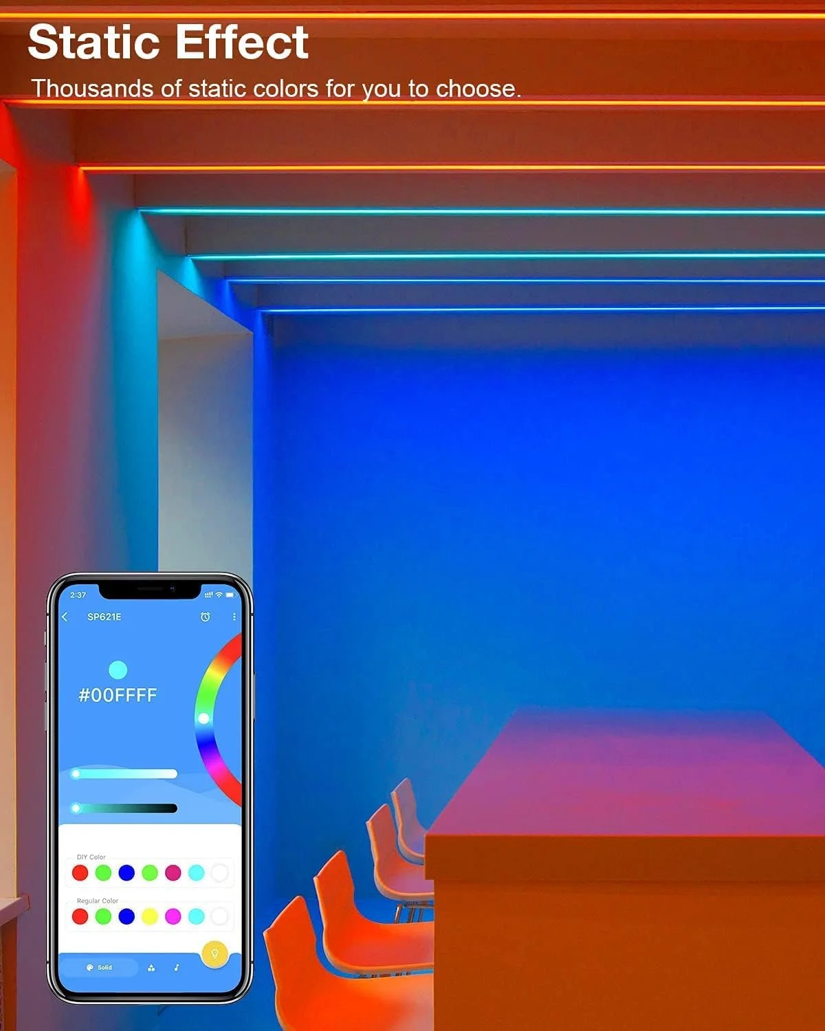 کنترلر LED بلوتوثی آدرس پذیر پروتیم SP621E، کنترلر مینی LED RGB آدرس پذیر WS2811، 5 ولت 12 ولت 24 ولت برای SK6812 WS2812 SM16703 1903 3Pin چراغ های نواری LED پیکسلی رنگی رویایی DC5V~24V کنترل برنامه