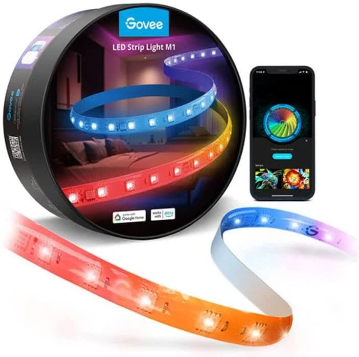 نوار چراغ LED هوشمند گووی مدل M1 RGBIC طول 2 متر (دارای اپلیکیشن)