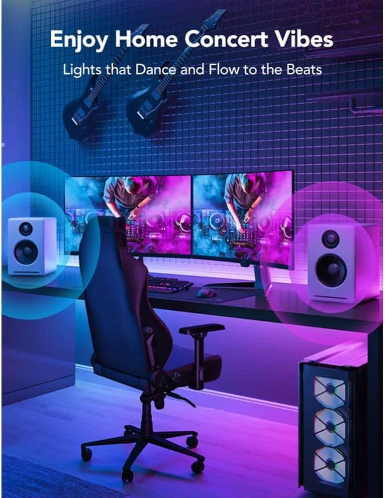 نوار چراغ LED هوشمند گووی مدل M1 RGBIC طول 2 متر (دارای اپلیکیشن) نوار چراغ LED هوشمند گووی مدل M1 RGBIC طول 2 متر (دارای اپلیکیشن)