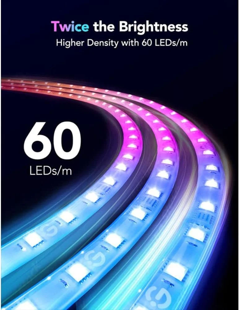 نوار چراغ LED هوشمند گووی مدل M1 RGBIC طول 2 متر (دارای اپلیکیشن) نوار چراغ LED هوشمند گووی مدل M1 RGBIC طول 2 متر (دارای اپلیکیشن)