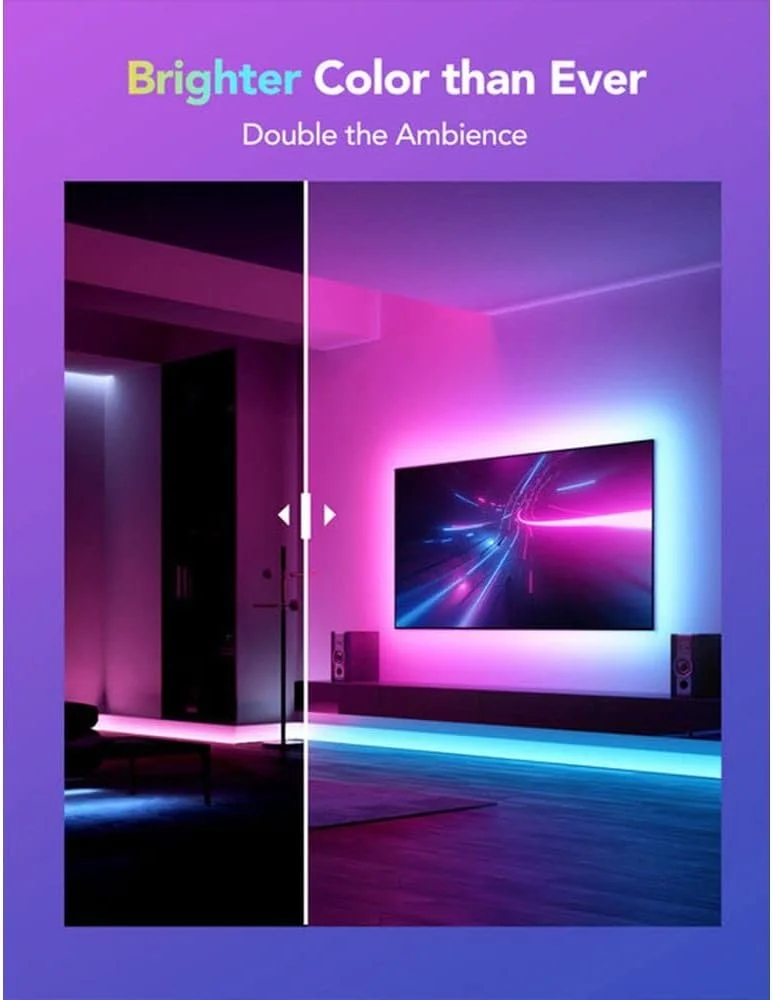 نوار چراغ LED هوشمند گووی مدل M1 RGBIC طول 2 متر (دارای اپلیکیشن) نوار چراغ LED هوشمند گووی مدل M1 RGBIC طول 2 متر (دارای اپلیکیشن)