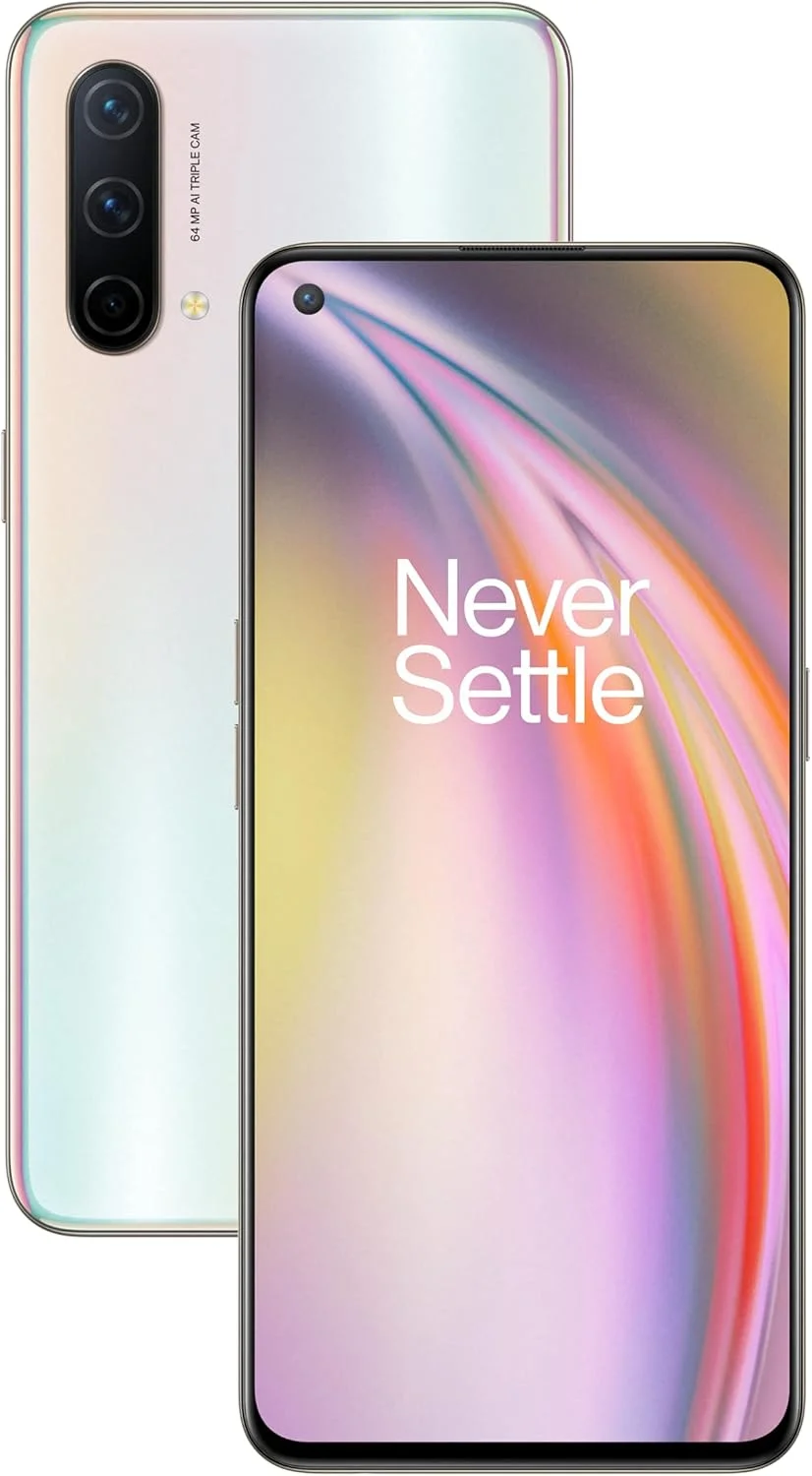 گوشی هوشمند بدون سیم کارت OnePlus Nord CE 5G (UK) با 12 گیگابایت رم و 256 گیگابایت حافظه داخلی، دوربین سه گانه و دو سیم کارت - 2 سال گارانتی - Silver Ray