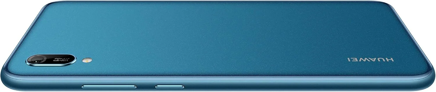 گوشی هوشمند Huawei Y6 2019 با حافظه 32 گیگابایت، صفحه نمایش 6.09 اینچی FullView Dewdrop، دوربین 13 مگاپیکسلی، اندروید 9.0، موبایل بدون سیم کارت، نسخه انگلستان، آبی یاقوتی