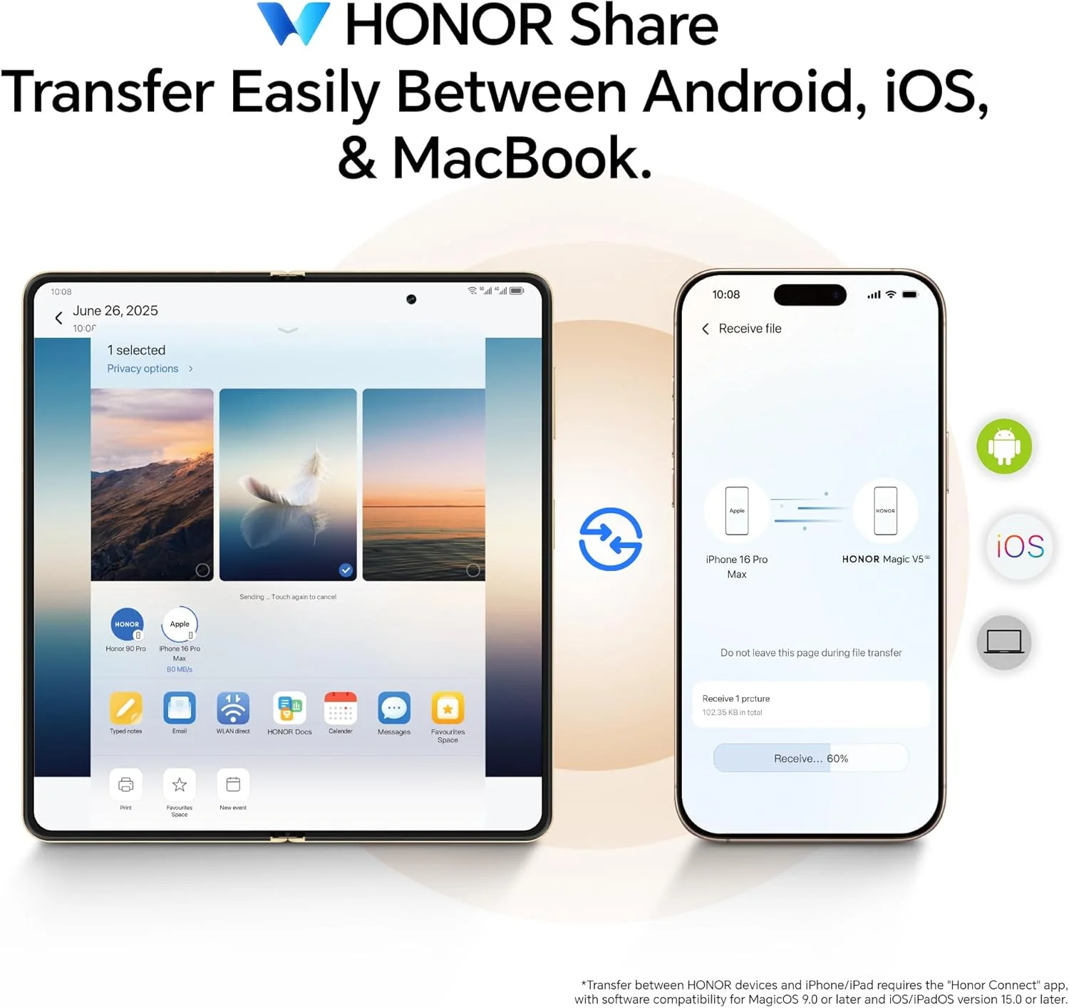 گوشی HONOR Magic V5 با 16 گیگابایت رم و 512 گیگابایت حافظه داخلی، رنگ مشکی، همراه با هدایای رایگان و 6 ماه بیمه صفحه نمایش - نسخه خاورمیانه